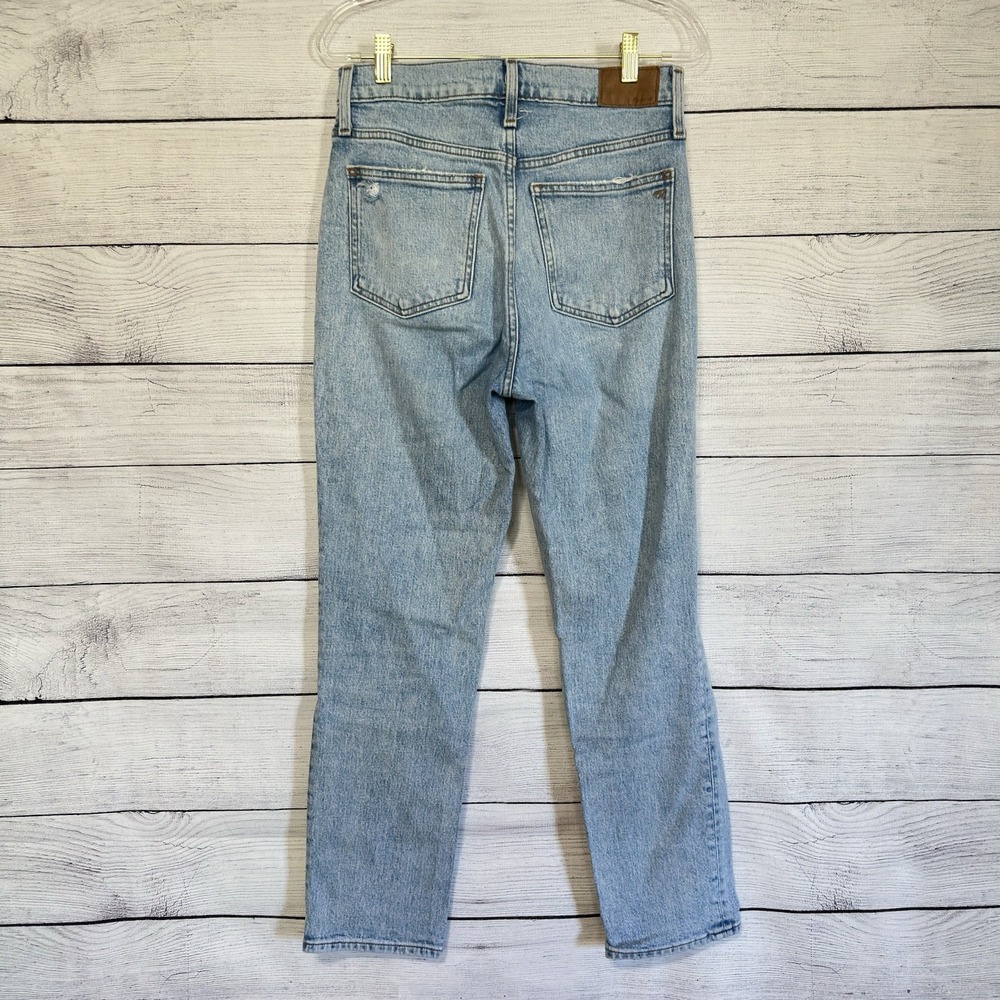Madewell Perfect Vintage Crop Jean Button Fly Stretch Womens Sz 27 Distressed - Picture 4 of 7